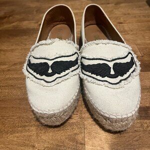 Zadig & Voltaire Women’s Canvas Espadrille, Size 6, Cream